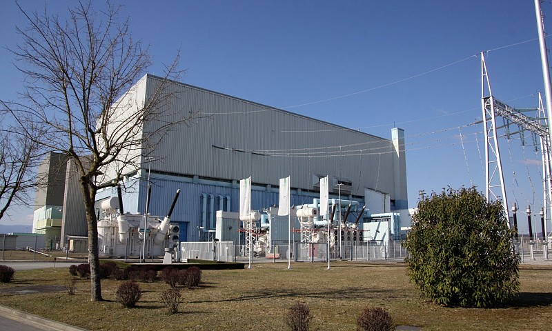 Access route to the turbine building